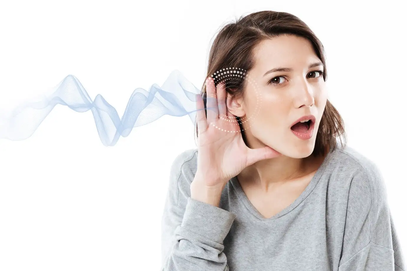 Hình ảnh minh họa về tiếng thì thầm bên tai.
