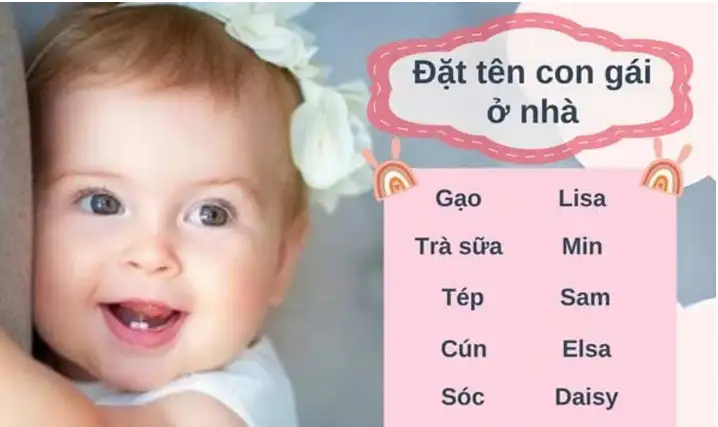 Top những tên ở nhà cho bé gái năm 2025 không đụng hàng