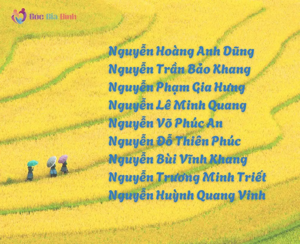 Danh sách tên con trai hay họ Nguyễn ý nghĩa nhất năm 2025
